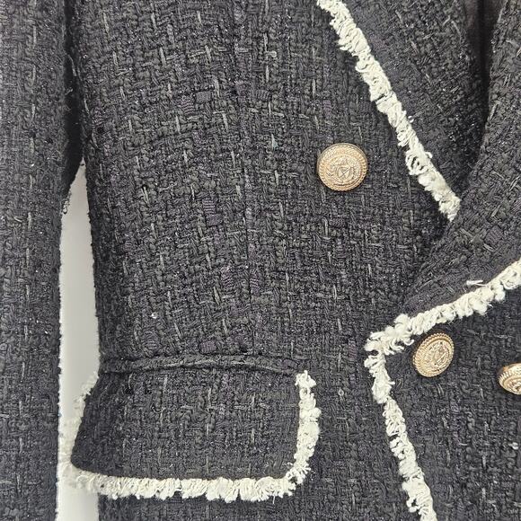 Generation Love‎ Lila Contrast Tweet Blazer in Black/Cream XS - Picture 6 of 10